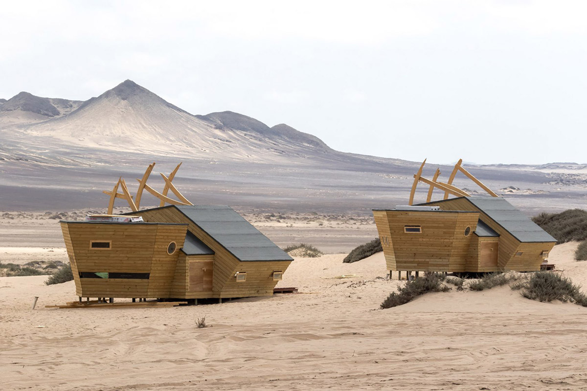 Nina Maritz Architects Completes Shipwreck-Themed Timber Cabins For Travelers In Namibia