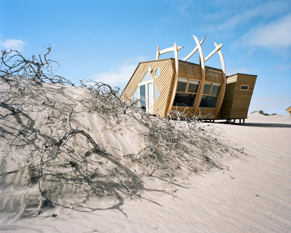 Nina Maritz Architects Completes Shipwreck-Themed Timber Cabins For Travelers In Namibia