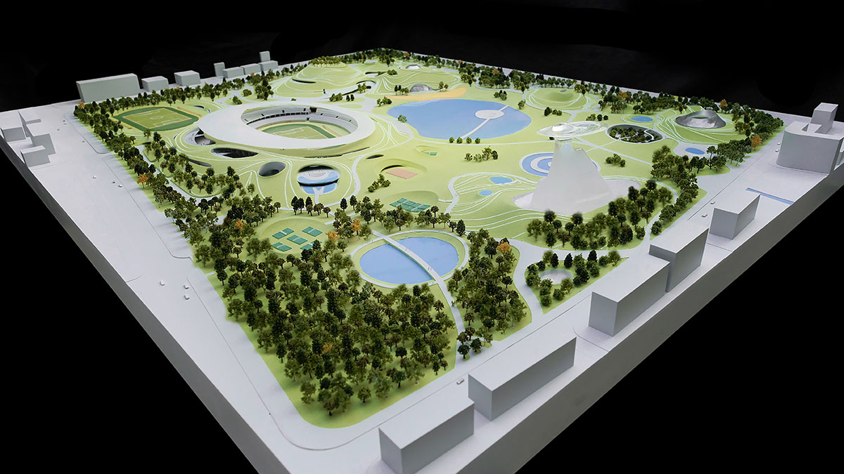 Construction Work Starts On MAD's Sports Campus Featuring Hilly Landscapes In China