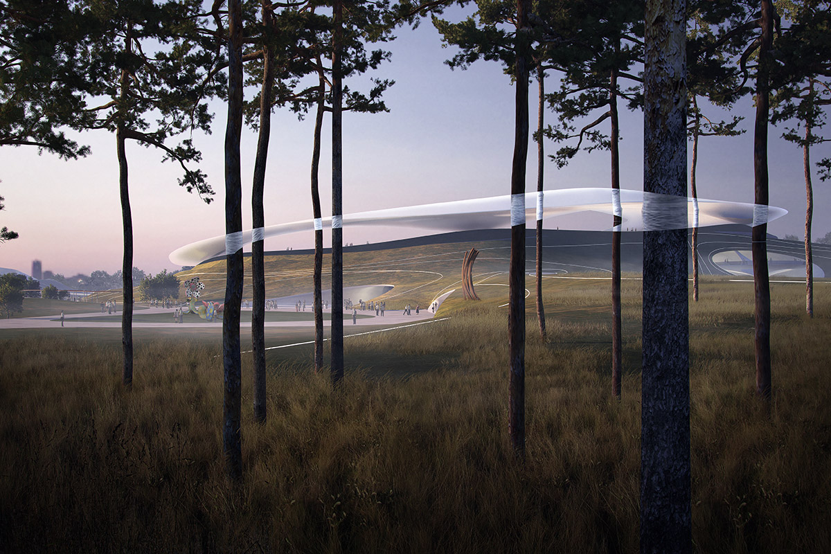 Construction Work Starts On MAD's Sports Campus Featuring Hilly Landscapes In China