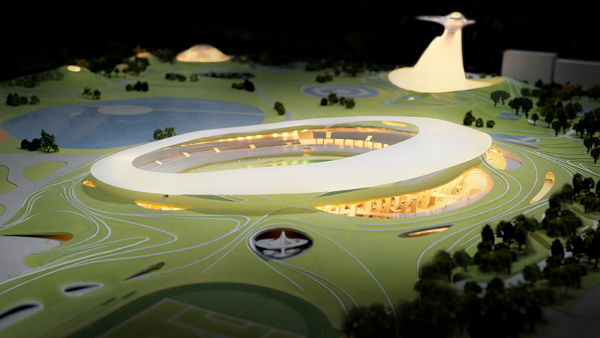 Construction Work Starts On MAD's Sports Campus Featuring Hilly Landscapes In China