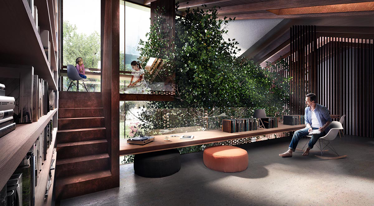 Carlo Ratti Associati's New Private Residence Shows How To Live With A Tree In The House