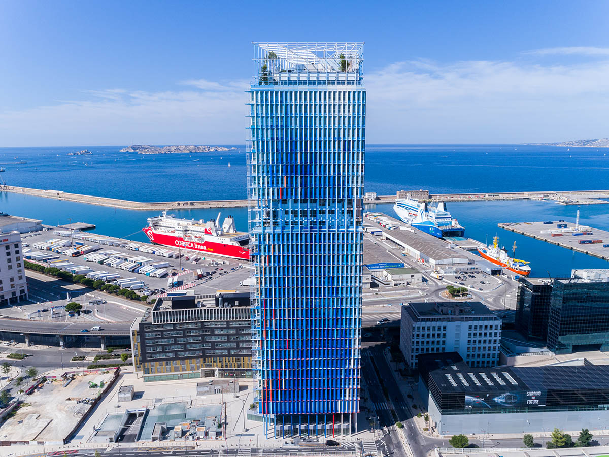 Jean Nouvel Uses Shades Of Blue, White And Red In His Skyscraper In Marseille