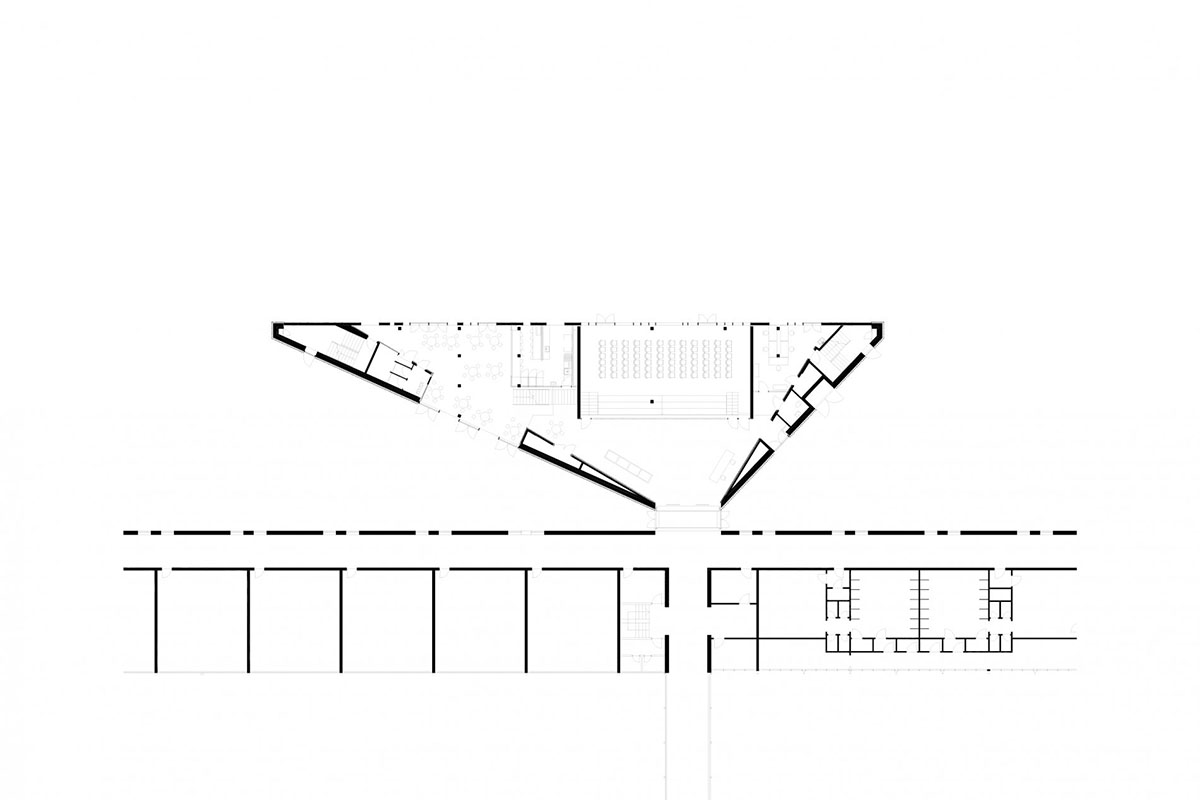 COBE's Funnel-Shaped Tingbjerg Library And Culture House Acts Like A Single Facade In Copenhagen