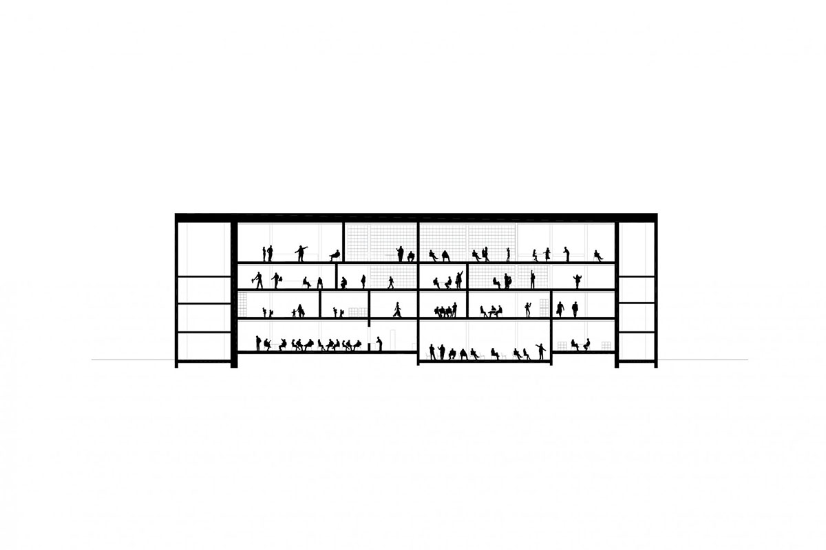 COBE's Funnel-Shaped Tingbjerg Library And Culture House Acts Like A Single Facade In Copenhagen