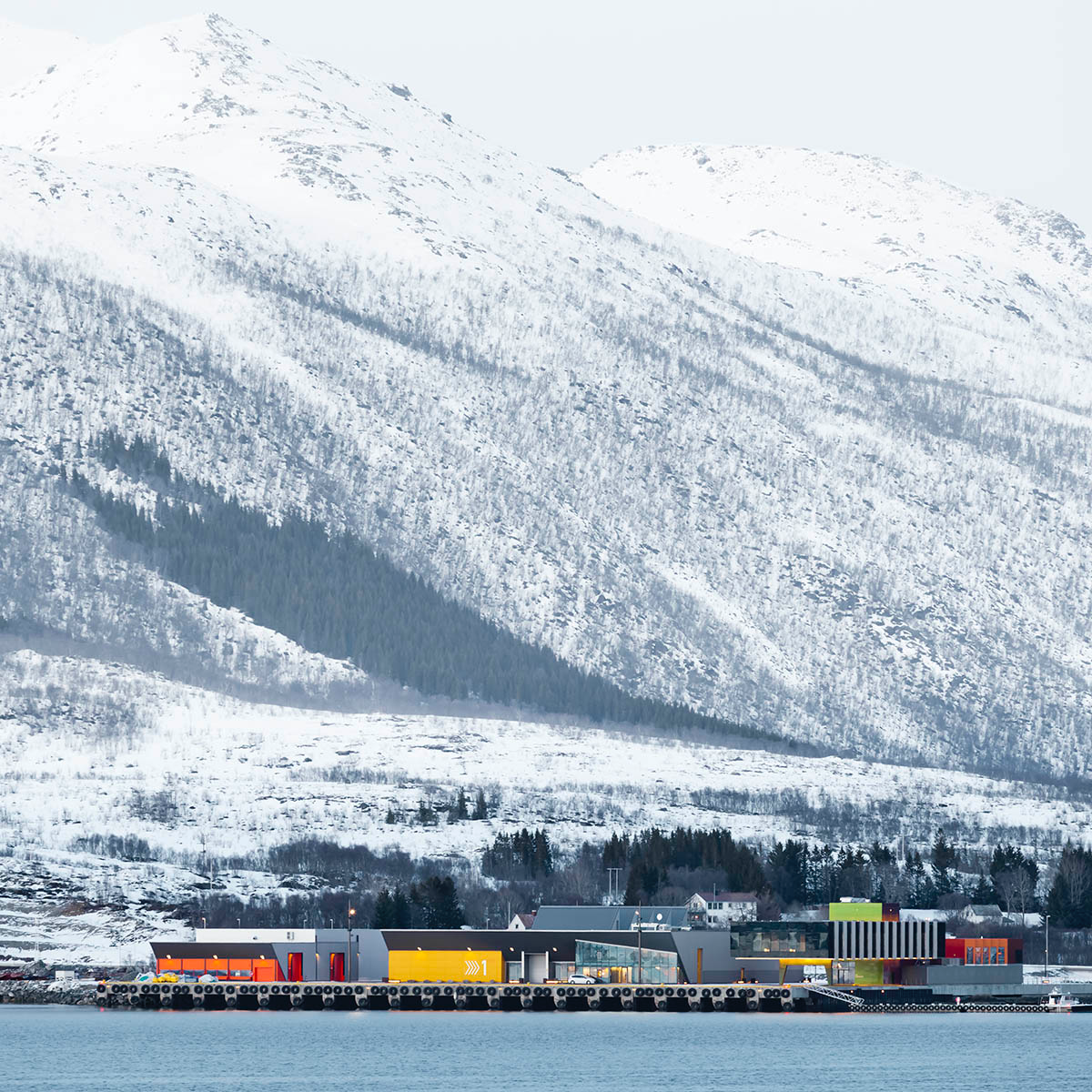 Sn&oslash;hetta Completes New Fishing Facility With Colorful Volumes In Northern Norway