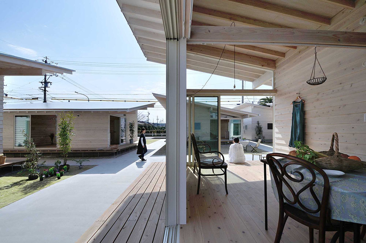 Studio Velocity Transforms 1950s Stacked Housing Complex Into Flat Wooden Apartments In Japan