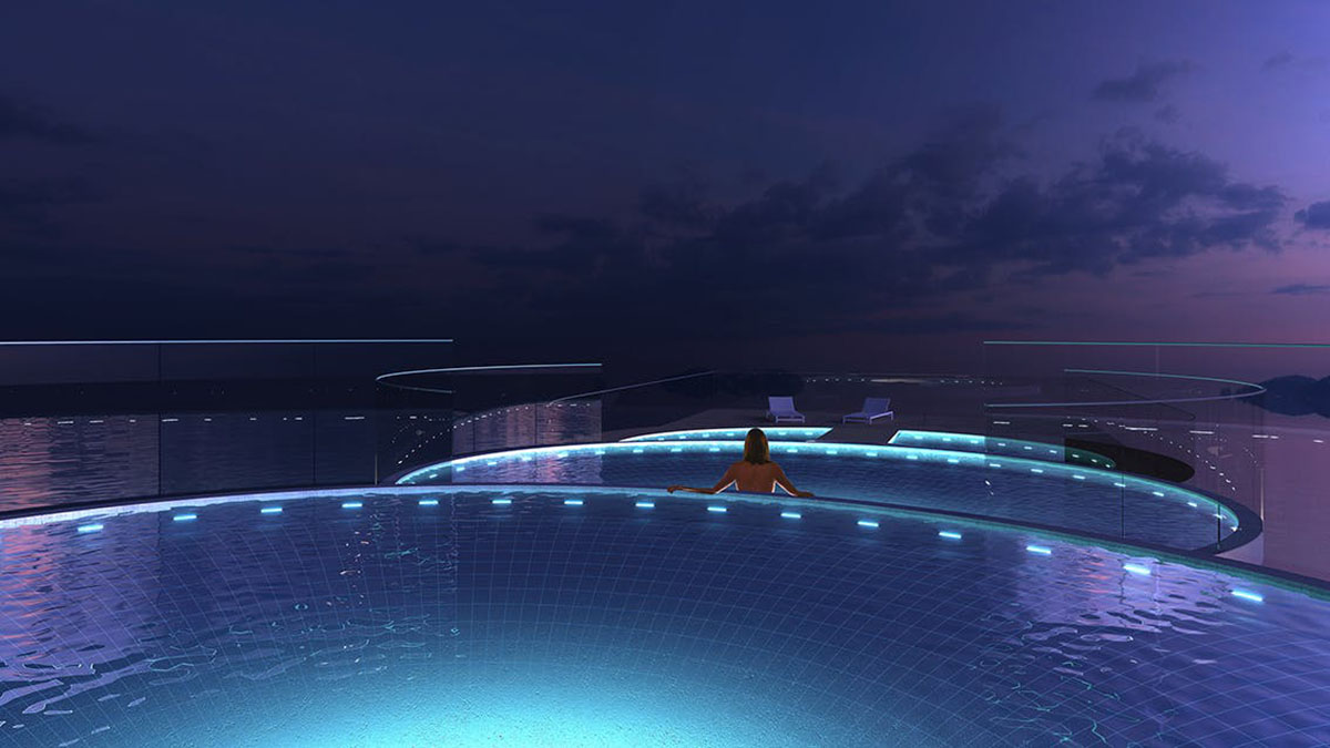 Hamonic+Masson & Associ&eacute;s Wraps Its New Residential Tower With Patelliform Pool Terraces In Cyprus