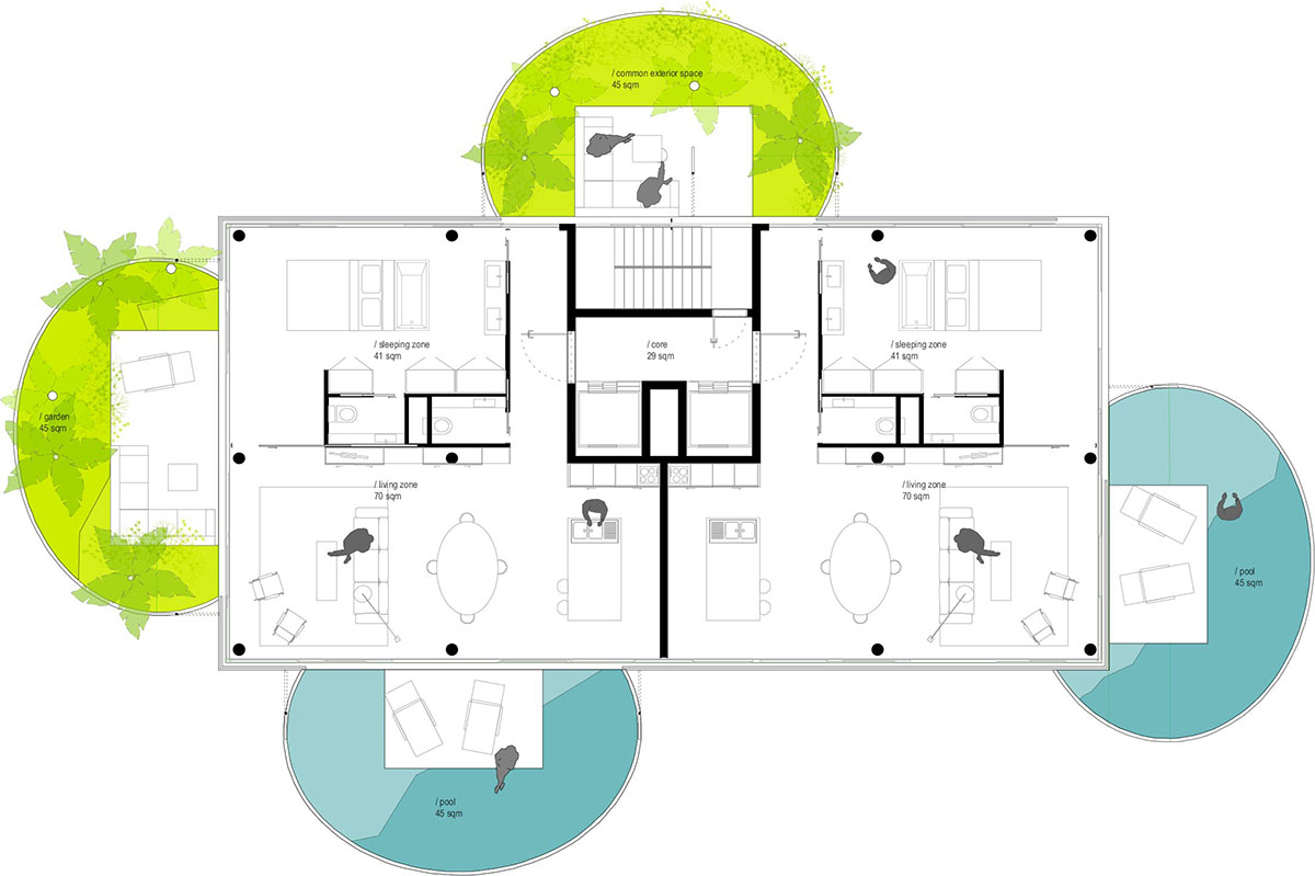 Hamonic+Masson & Associ&eacute;s Wraps Its New Residential Tower With Patelliform Pool Terraces In Cyprus