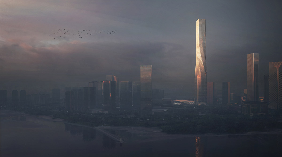 EID Architecture Unveils Twisting Shimao North Riverfront Tower In Fuzhou