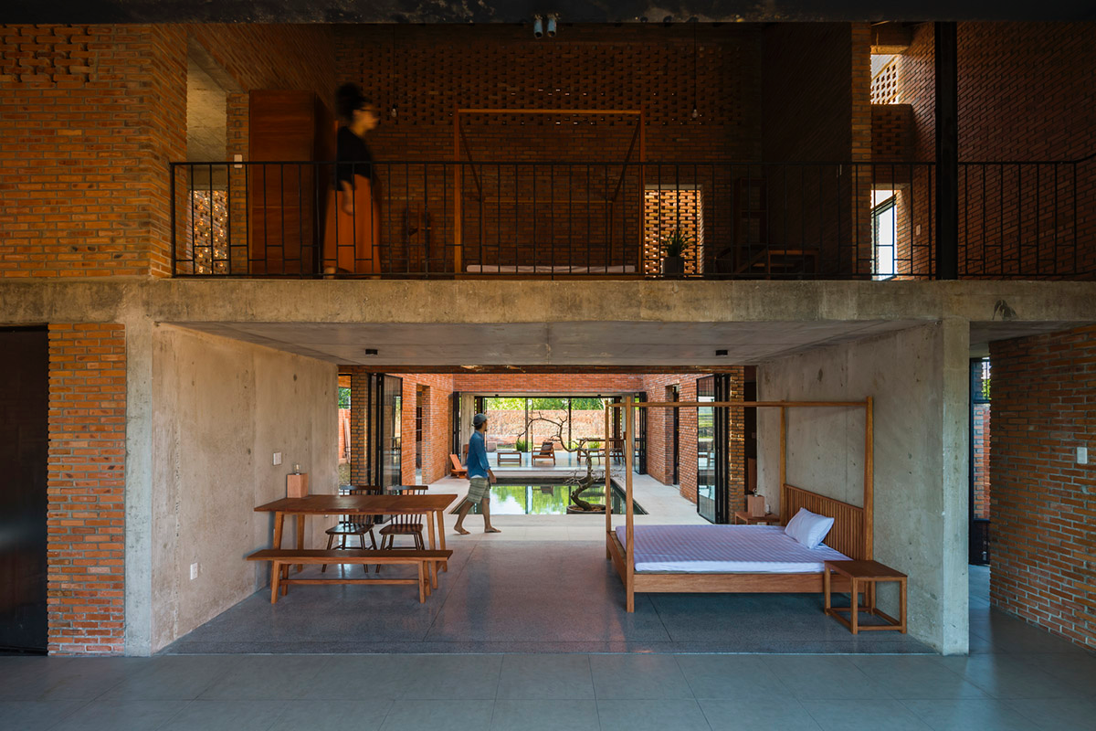 This Innovative Brick House In Vietnam Creates Continuous Internal Spaces