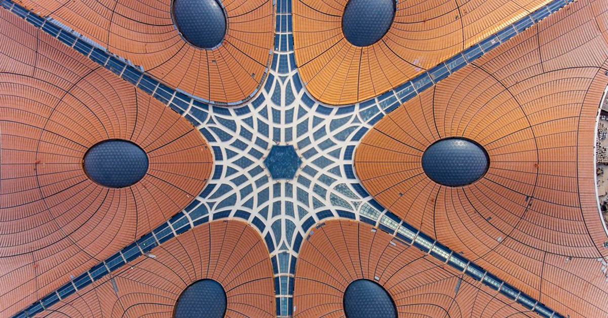 First construction photographs released for Zaha Hadid Architects' Beijing Airport Terminal Building