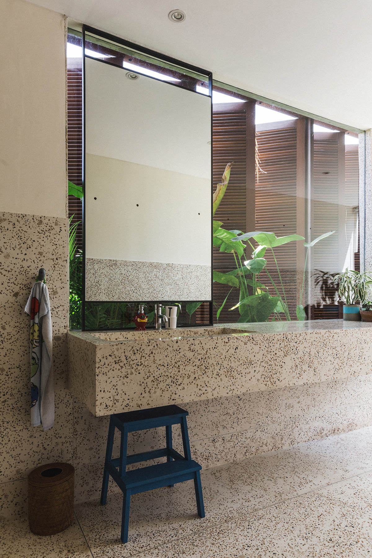 This Brutalist tropical house in Bali completely takes the nature inside