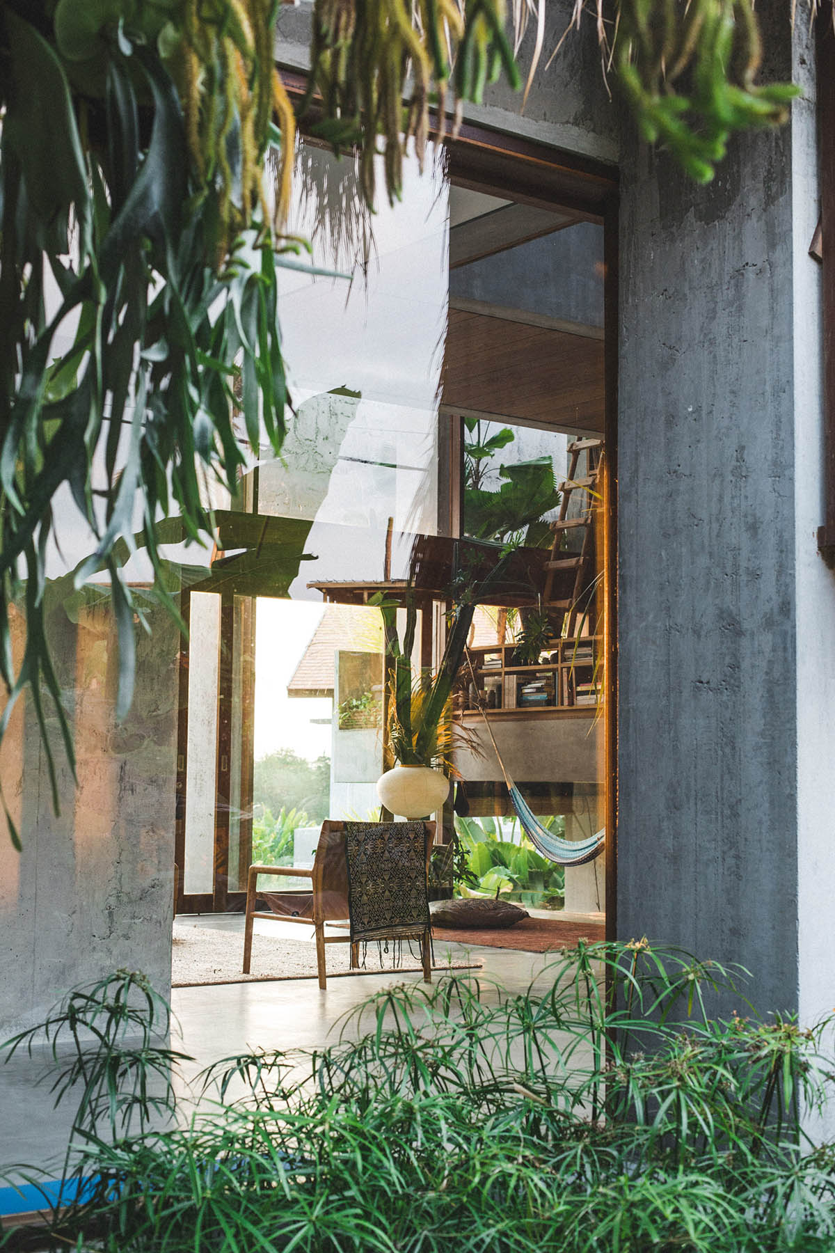 This Brutalist tropical house in Bali completely takes the nature inside