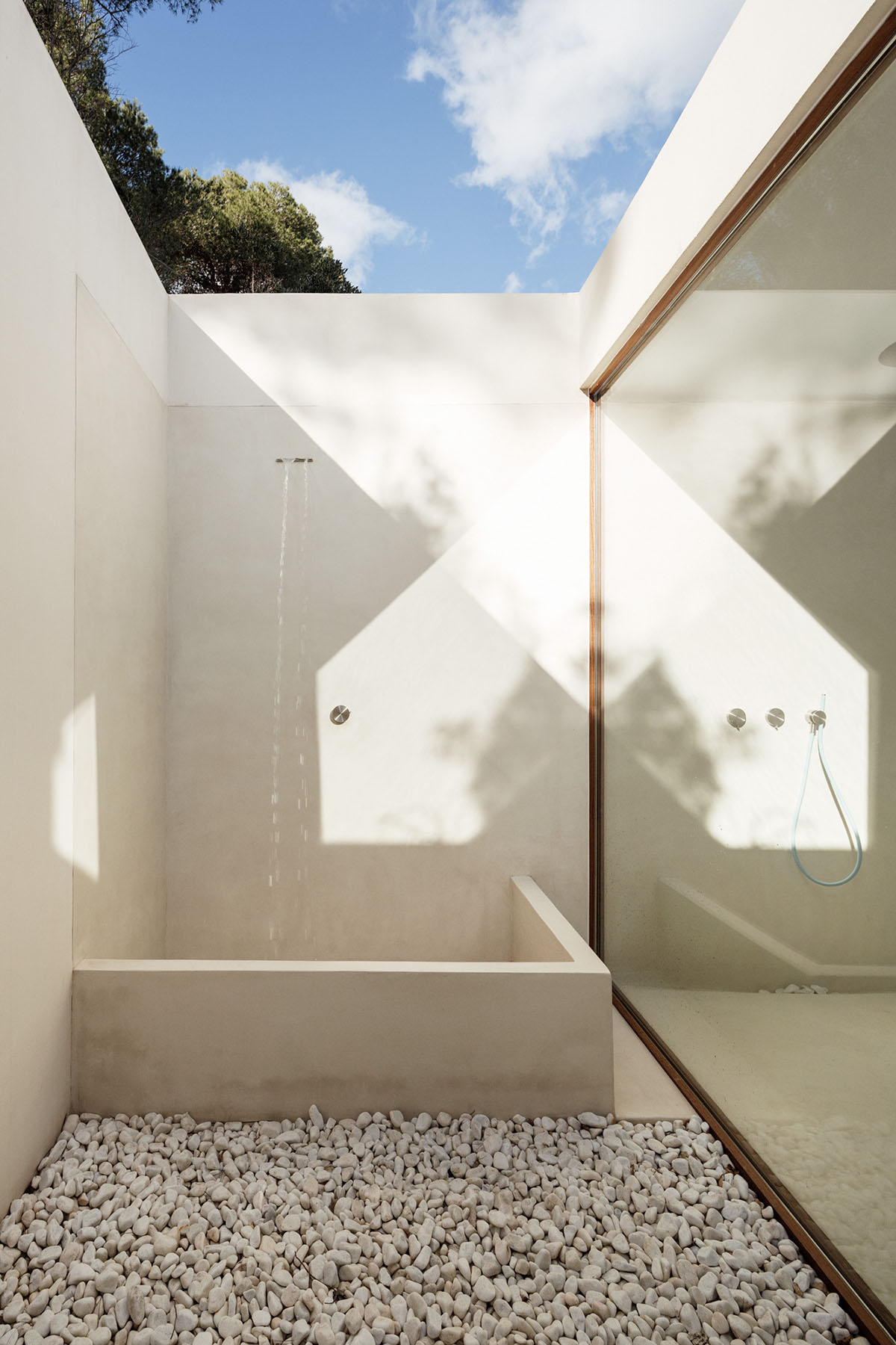 Caballero Colon Architects' house features protruding volumes giving different views to Canyamel Bay