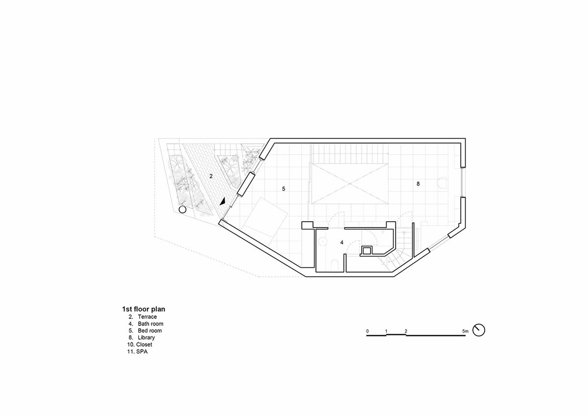 VTN Architects' new cascading family house creates large green gardens in a narrow site of Vietnam