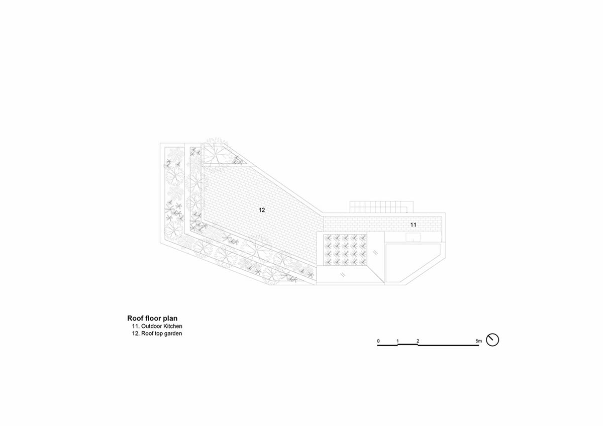 VTN Architects' new cascading family house creates large green gardens in a narrow site of Vietnam