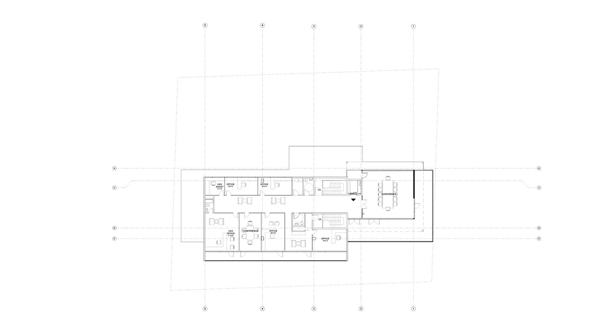 Oppenheim Architecture designs GLF Headquarters with large shifted concrete volumes in Miami river