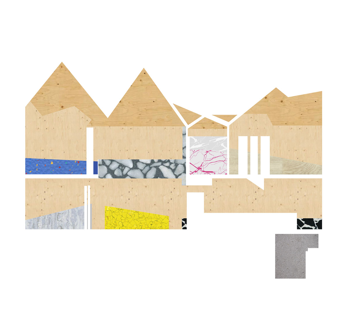 This family residence's roof plan establishes architecture of the building in Atlanta