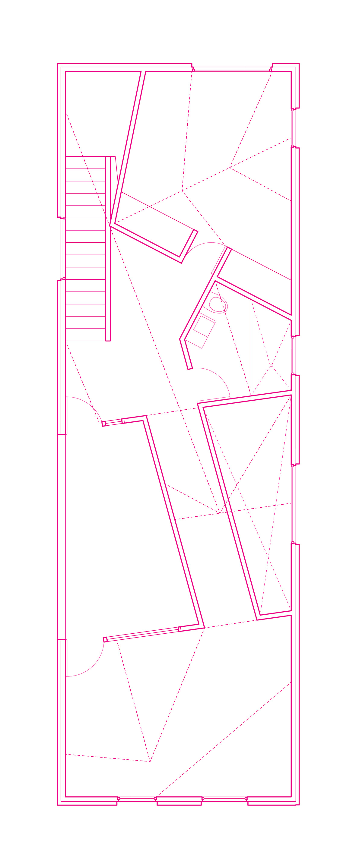 This family residence's roof plan establishes architecture of the building in Atlanta