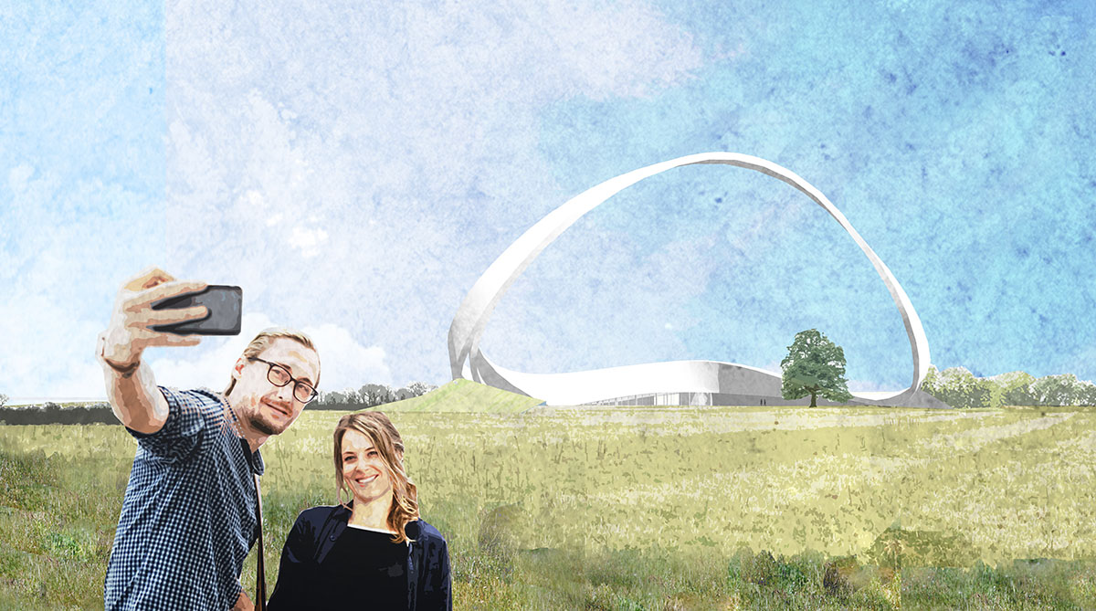 Snug Architects reveals design for a sinuous landmark to be built on the outskirts of Birmingham