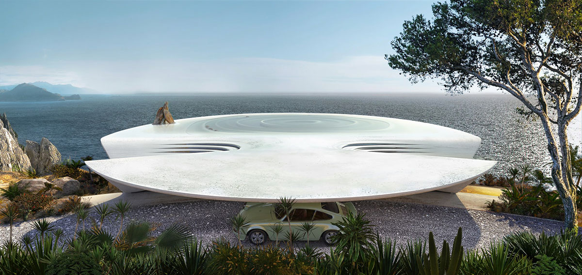 David Tajchman designs private residence inspired by the curves of the client's car