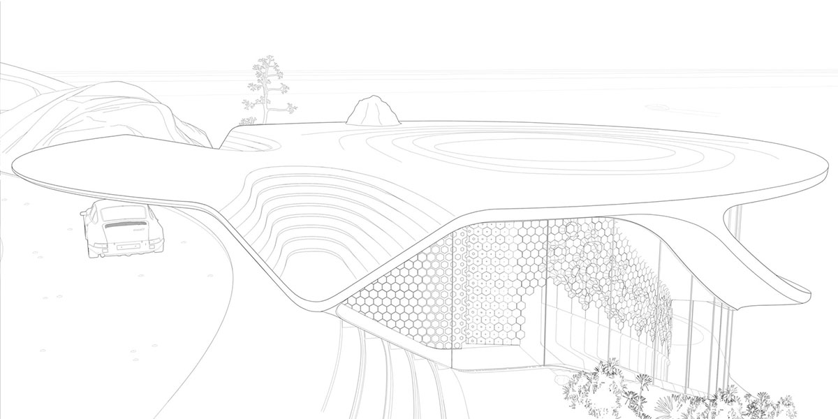 David Tajchman designs private residence inspired by the curves of the client's car