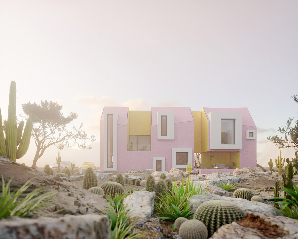Architects design Sonora House playing with vivid colours and strong geometries in Sonoran Desert
