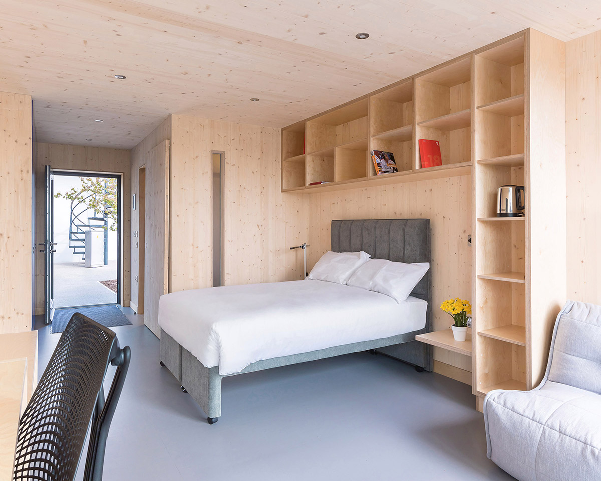 WilkinsonEyre completes new student village made of timber modular housing pods at Dyson Institute