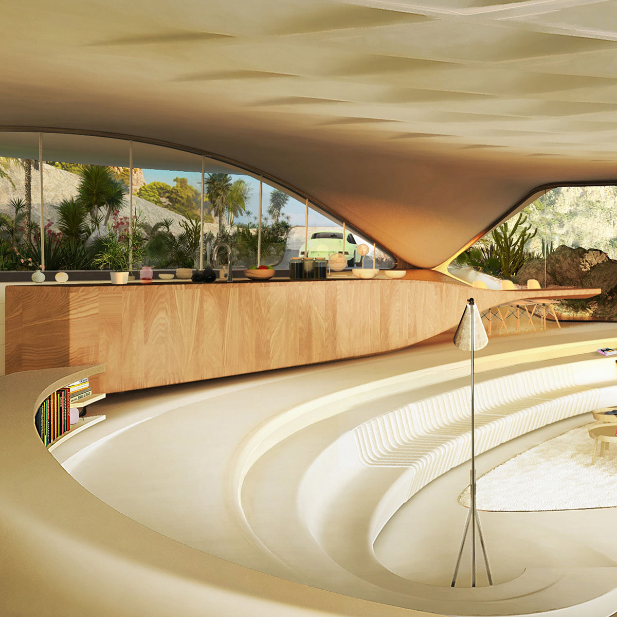 David Tajchman designs private residence inspired by the curves of the client's car