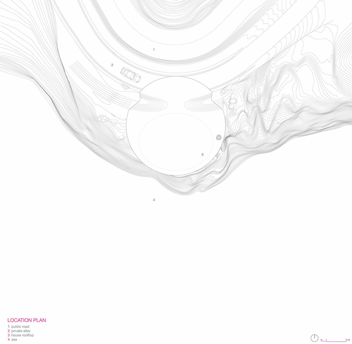 David Tajchman designs private residence inspired by the curves of the client's car