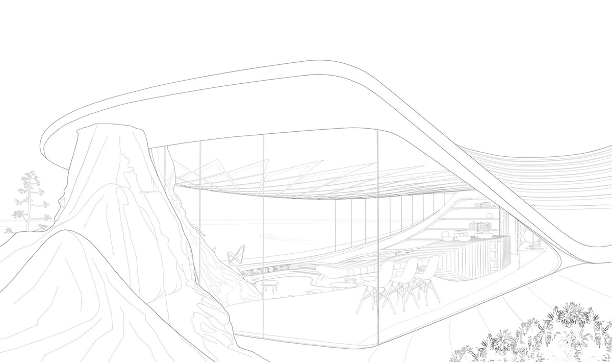 David Tajchman designs private residence inspired by the curves of the client's car