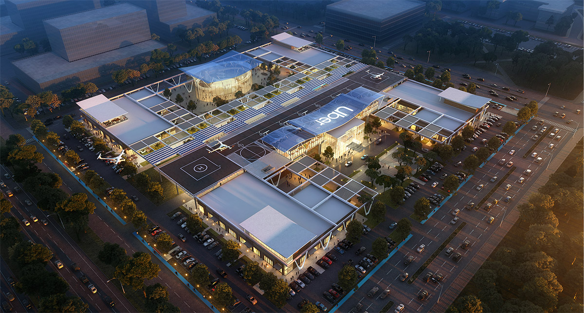 Eight firms reveal designs for Uber Air Skyports