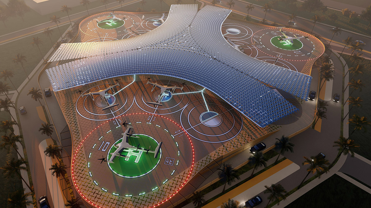 Eight firms reveal designs for Uber Air Skyports