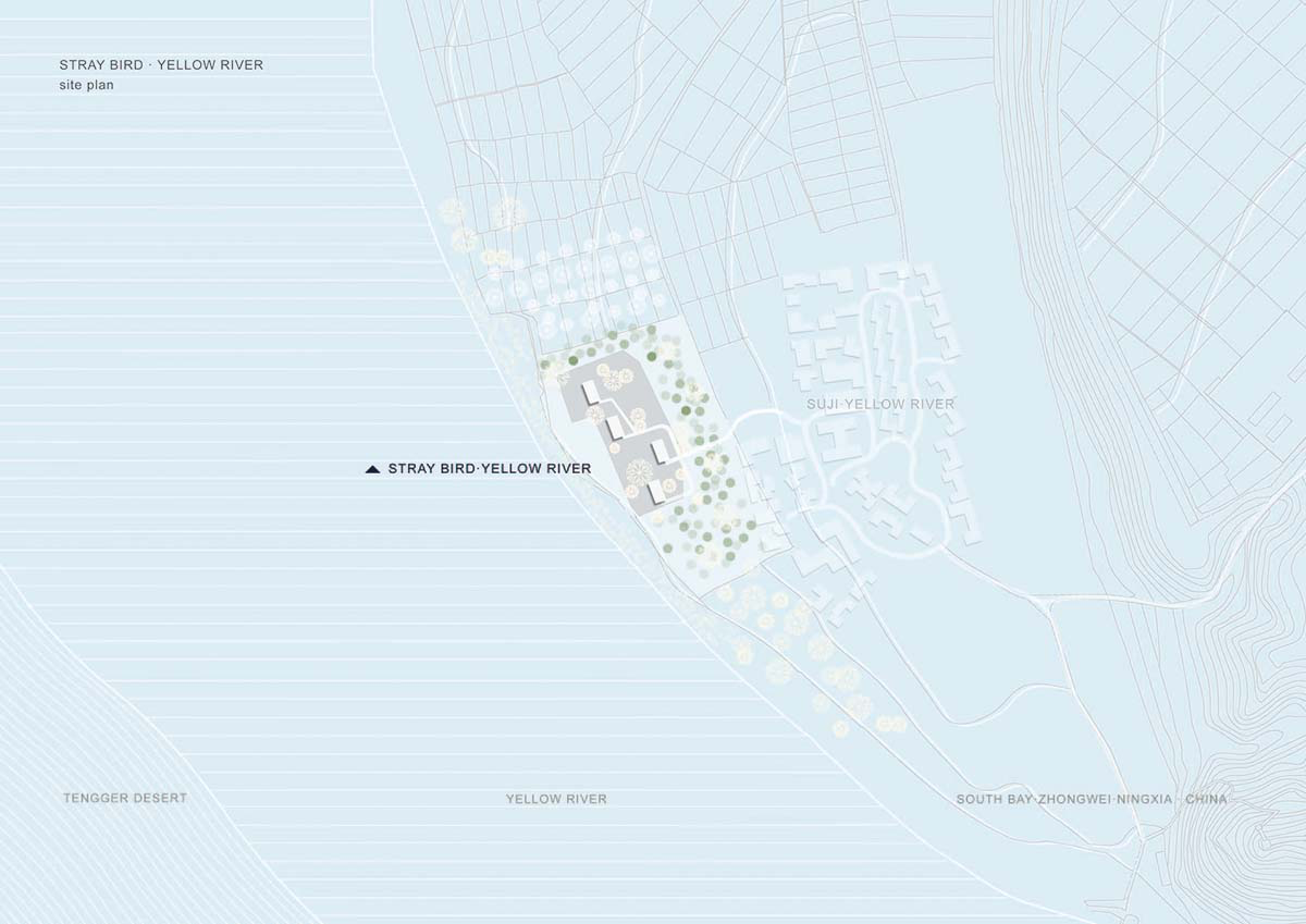 STUDIO QI built a boutique hotel with airy structures in an isolated oasis of Ningxia