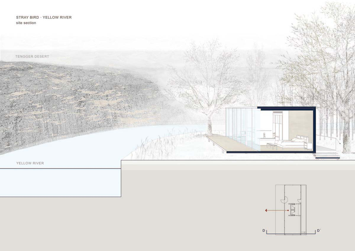 STUDIO QI built a boutique hotel with airy structures in an isolated oasis of Ningxia