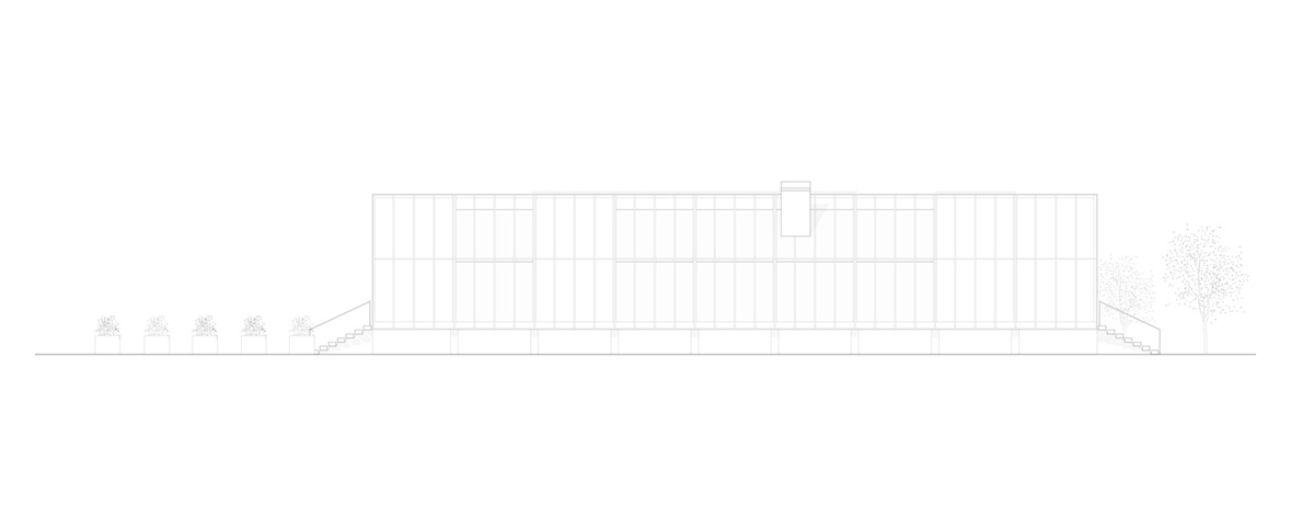 LDA.iMdA architetti associati built modular house raised on stilts in the middle of orchard in Italy