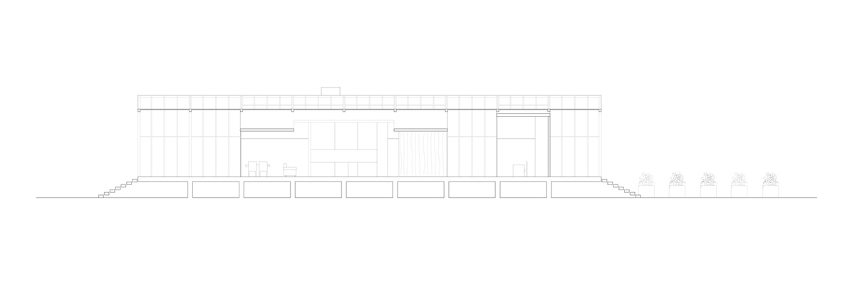 LDA.iMdA architetti associati built modular house raised on stilts in the middle of orchard in Italy