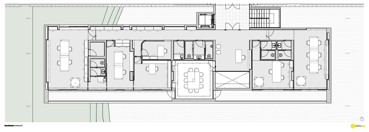 Ana Coelho Arquitectura converts old industrial complex into office building with elongated volume