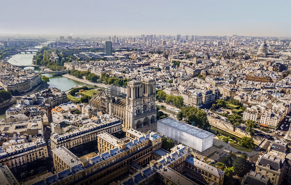Gensler creates a temporary worship pavilion for Notre-Dame