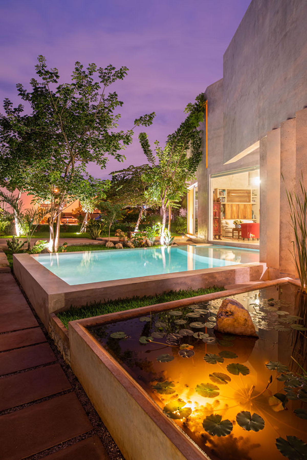 Natural-toned detached house by TACO features dynamic open spaces and backyards in Mexico