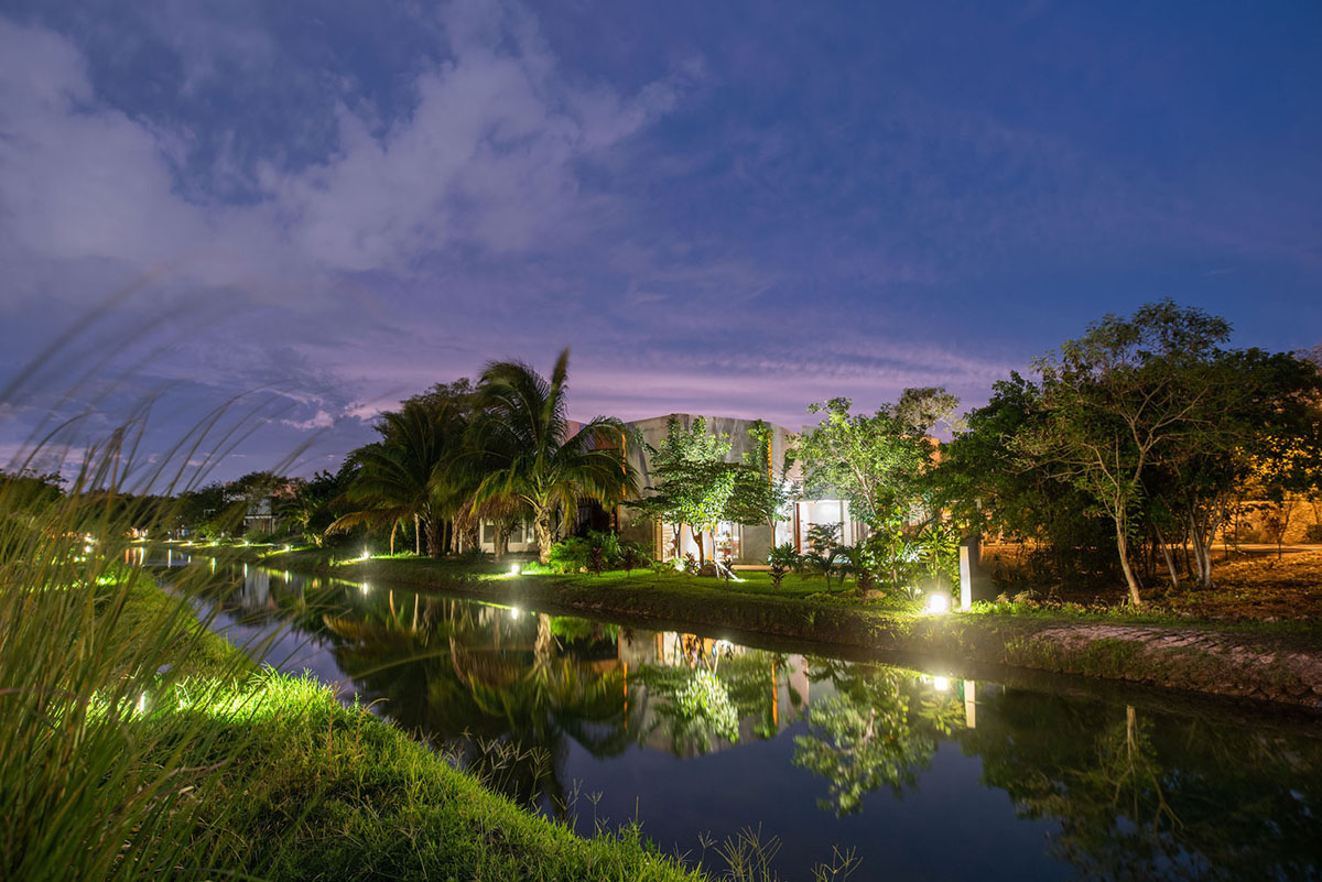 Natural-toned detached house by TACO features dynamic open spaces and backyards in Mexico