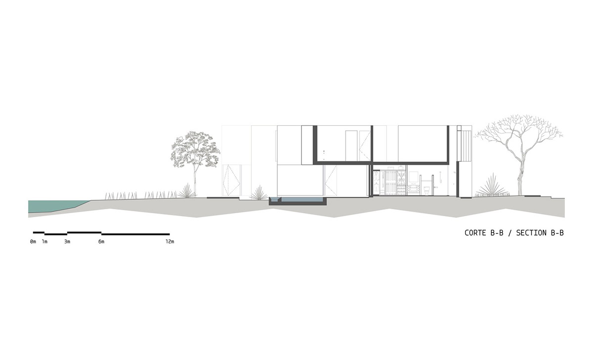 Natural-toned detached house by TACO features dynamic open spaces and backyards in Mexico