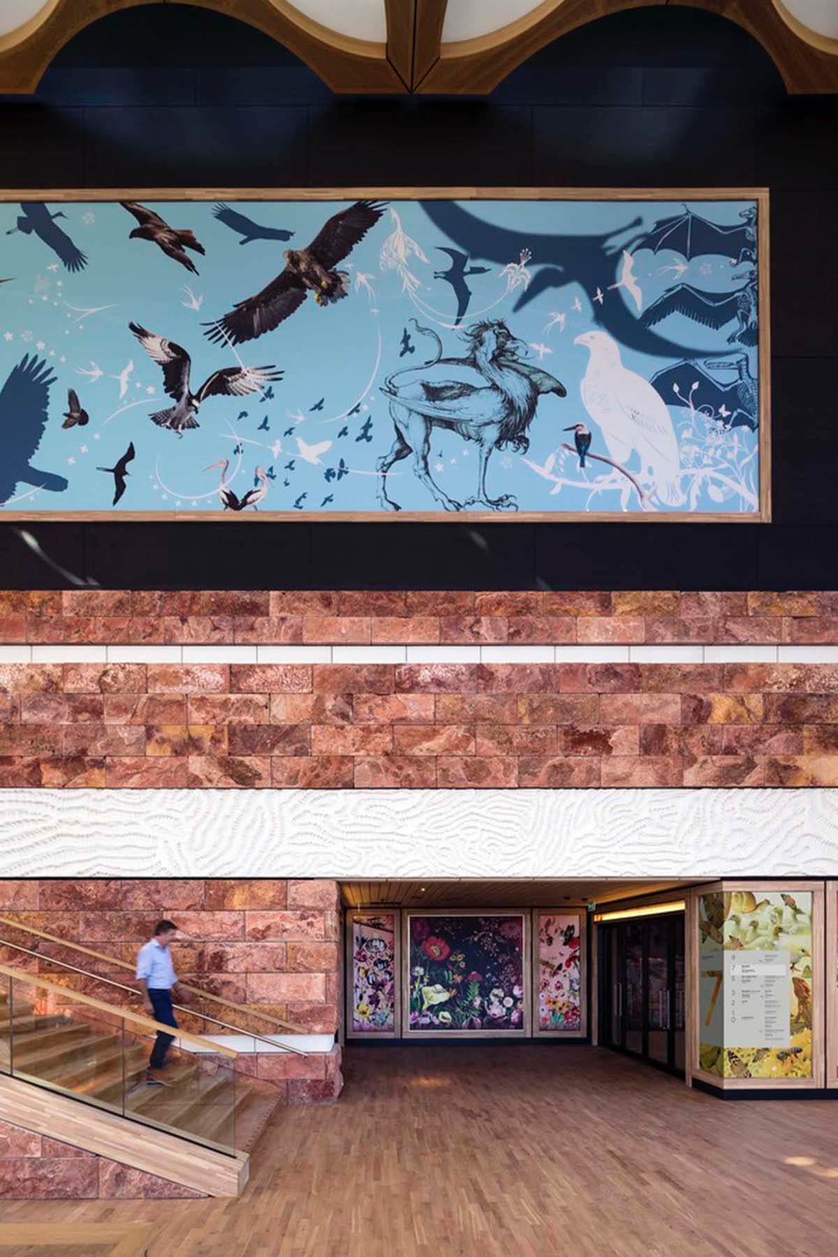 3D concrete patterns are combined with a stack of stone layers for research center in The Netherlands