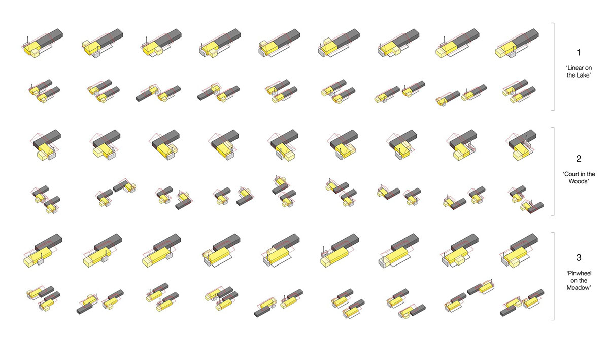 Mackay-Lyons Sweetapple Architects completes island cabins with extruded roofs among pine trees