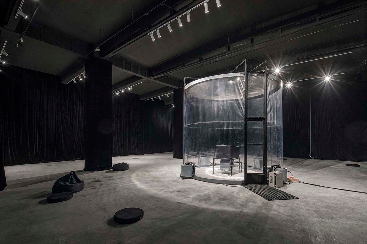 Archstudio converts old art gallery into a new art center with translucent metal curtains in Beijing