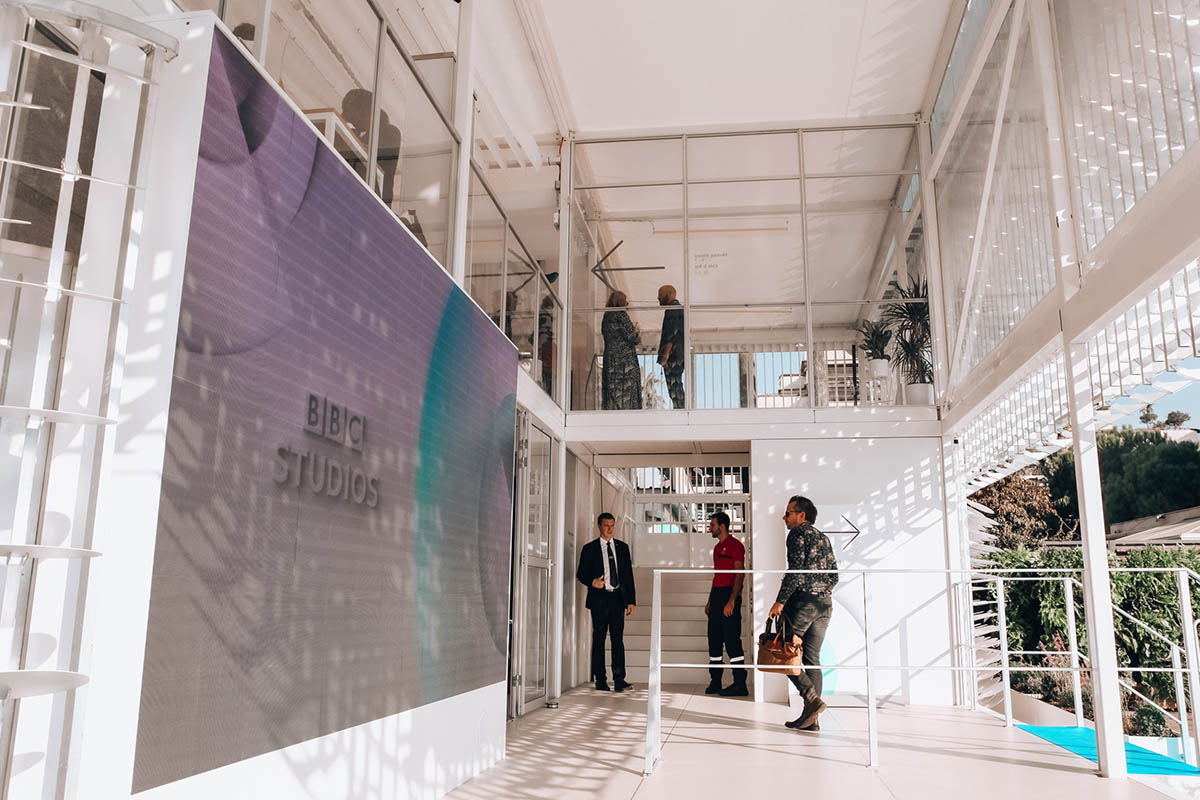Universal Design Studio and Giles Miller Studio designed recyclable pavilion for BBC in Cannes