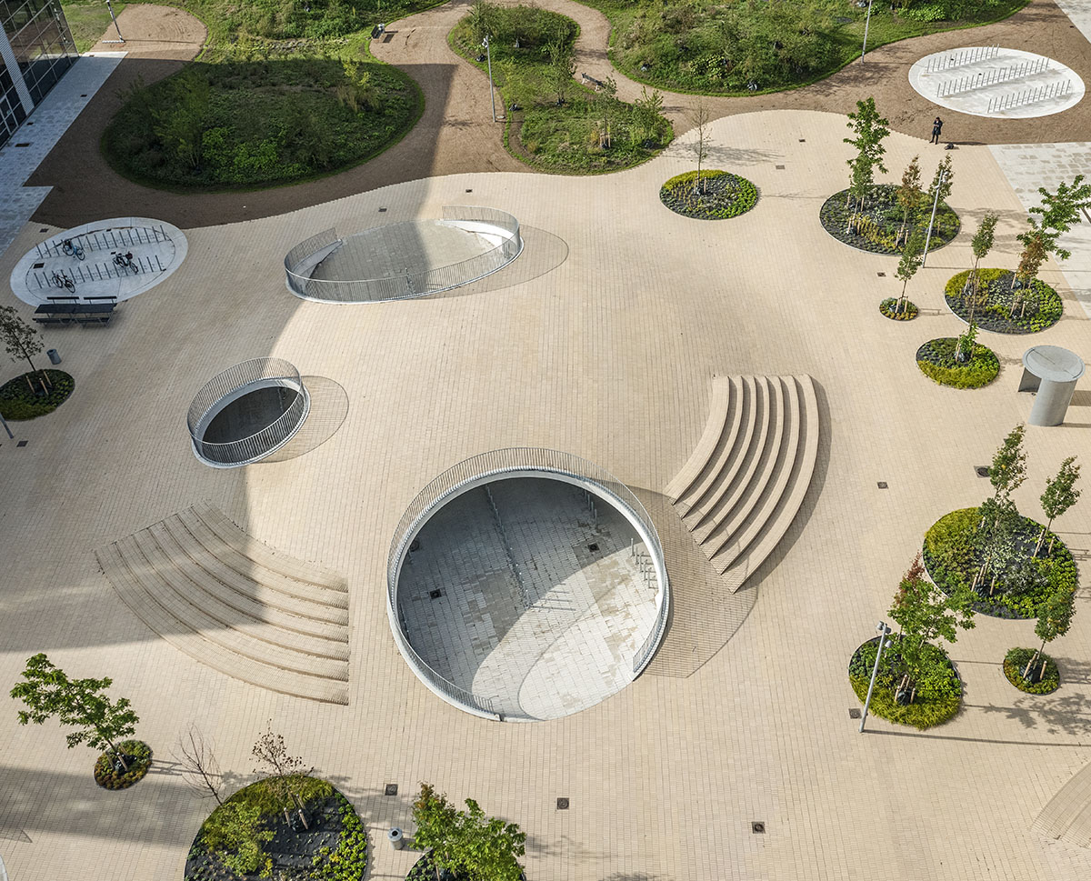 COBE creates undulating landscape with hollow hills for cyclists in Copenhagen