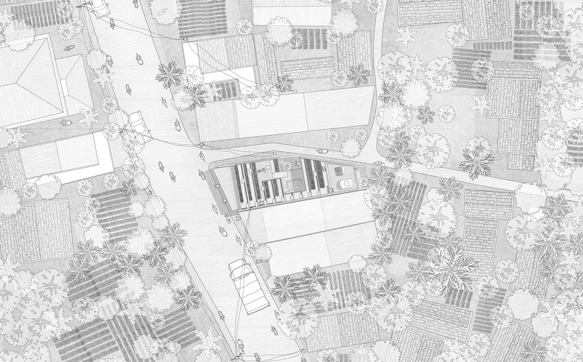 This reddish house features rooftop garden to make owners grow their own food in Vietnam