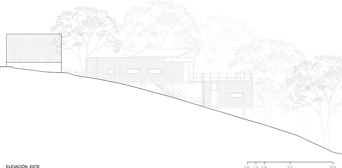 WEYES Estudio built single family house divided into four pavilions blended with the forest in Mexico